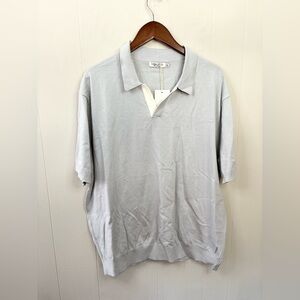 Collars & Co. polo shirt sweater grey knit top structured collar size 3XL XXXL